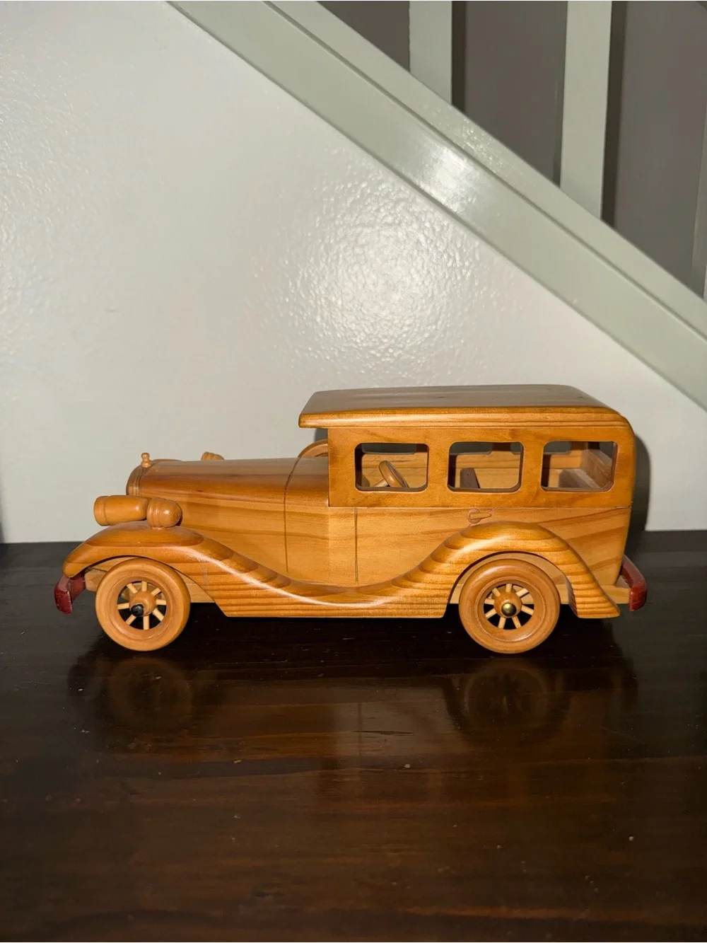 Wooden Classic Toy Car in Natural Wood Tone - Kids Toys